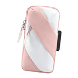Maxbell Sports Armband Universal Wrist Pouch Phone Sleeve for Sport Jogging Home Gym pink white