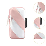 Maxbell Sports Armband Universal Wrist Pouch Phone Sleeve for Sport Jogging Home Gym pink white