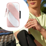Maxbell Sports Armband Universal Wrist Pouch Phone Sleeve for Sport Jogging Home Gym pink white