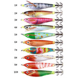 Maxbell 10 Pieces Luminous Squid Jig Hooks Squid Hooks for Outdoor Fishing Saltwater