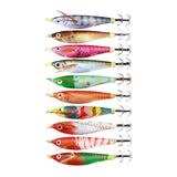 Maxbell 10 Pieces Luminous Squid Jig Hooks Squid Hooks for Outdoor Fishing Saltwater