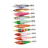 Maxbell 10 Pieces Luminous Squid Jig Hooks Squid Hooks for Outdoor Fishing Saltwater
