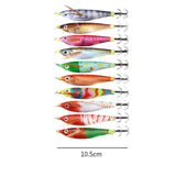Maxbell 10 Pieces Luminous Squid Jig Hooks Squid Hooks for Outdoor Fishing Saltwater