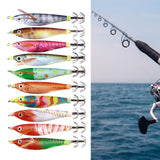 Maxbell 10 Pieces Luminous Squid Jig Hooks Squid Hooks for Outdoor Fishing Saltwater
