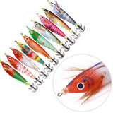 Maxbell 10 Pieces Luminous Squid Jig Hooks Squid Hooks for Outdoor Fishing Saltwater