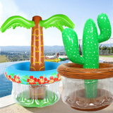 Maxbell Inflatable Beer Cooler Decor Drink Cooler for Hawaiian Party Picnic Birthday Coconut Tree 65x45cm