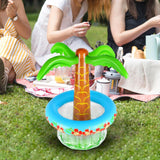 Maxbell Inflatable Beer Cooler Decor Drink Cooler for Hawaiian Party Picnic Birthday Coconut Tree 65x45cm