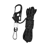Maxbell 5mm Tent Guy Rope Nylon Tent Lanyard Wind Rope for Backpacking Awning Canopy Black