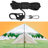 Maxbell 5mm Tent Guy Rope Nylon Tent Lanyard Wind Rope for Backpacking Awning Canopy Black