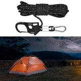 Maxbell 5mm Tent Guy Rope Nylon Tent Lanyard Wind Rope for Backpacking Awning Canopy Black