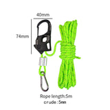 Maxbell 5mm Tent Guy Rope Nylon Tent Lanyard Wind Rope for Backpacking Awning Canopy Green