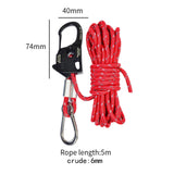 Maxbell 6mm Tent Guy Rope Aluminum Alloy Self Locking Regulator for Backpacking Tent Red