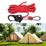 Maxbell 6mm Tent Guy Rope Aluminum Alloy Self Locking Regulator for Backpacking Tent Red