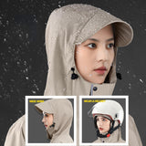Maxbell Rain Poncho with Hood Drawstring Raincoat for Bicycle Riding