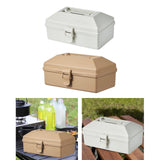 Maxbell Outdoor Storage Bin with Lid and Handle Container for Hiking Barbecue Travel white