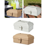 Maxbell Outdoor Storage Bin with Lid and Handle Container for Hiking Barbecue Travel white