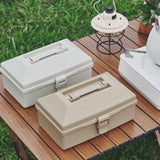 Maxbell Outdoor Storage Bin with Lid and Handle Container for Hiking Barbecue Travel white