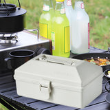 Maxbell Outdoor Storage Bin with Lid and Handle Container for Hiking Barbecue Travel white