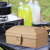 Maxbell Outdoor Storage Bin with Lid and Handle Container for Hiking Barbecue Travel Khaki