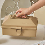 Maxbell Outdoor Storage Bin with Lid and Handle Container for Hiking Barbecue Travel Khaki