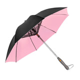 Maxbell Umbrella with Fan USB Rechargeable Stick Umbrella for Men Women Sand Camping pink