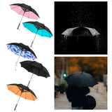 Maxbell Umbrella with Fan USB Rechargeable Stick Umbrella for Men Women Sand Camping pink