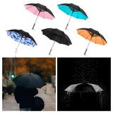 Maxbell Umbrella with Fan USB Rechargeable Stick Umbrella for Men Women Sand Camping pink