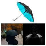 Maxbell Umbrella with Fan USB Rechargeable Stick Umbrella for Men Women Sand Camping blue