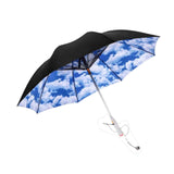 Maxbell Umbrella with Fan USB Rechargeable Stick Umbrella for Men Women Sand Camping sky and clouds