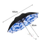 Maxbell Umbrella with Fan USB Rechargeable Stick Umbrella for Men Women Sand Camping sky and clouds