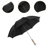 Maxbell Umbrella with Fan USB Rechargeable Stick Umbrella for Men Women Sand Camping black
