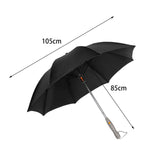Maxbell Umbrella with Fan USB Rechargeable Stick Umbrella for Men Women Sand Camping black