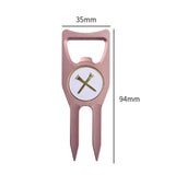 Maxbell Divot Repair Fork Exercise Groove Cleaner Golf Too Golf Accessories Golf Fork pink