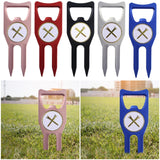 Maxbell Divot Repair Fork Exercise Groove Cleaner Golf Too Golf Accessories Golf Fork pink