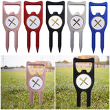 Maxbell Divot Repair Fork Exercise Groove Cleaner Golf Too Golf Accessories Golf Fork pink