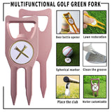 Maxbell Divot Repair Fork Exercise Groove Cleaner Golf Too Golf Accessories Golf Fork pink