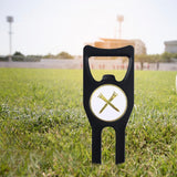 Maxbell Divot Repair Fork Exercise Groove Cleaner Golf Too Golf Accessories Golf Fork black