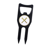 Maxbell Divot Repair Fork Exercise Groove Cleaner Golf Too Golf Accessories Golf Fork black