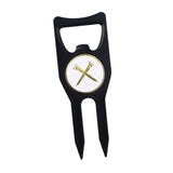Maxbell Divot Repair Fork Exercise Groove Cleaner Golf Too Golf Accessories Golf Fork black