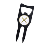 Maxbell Divot Repair Fork Exercise Groove Cleaner Golf Too Golf Accessories Golf Fork black