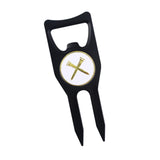 Maxbell Divot Repair Fork Exercise Groove Cleaner Golf Too Golf Accessories Golf Fork black