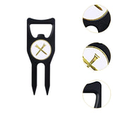 Maxbell Divot Repair Fork Exercise Groove Cleaner Golf Too Golf Accessories Golf Fork black