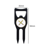 Maxbell Divot Repair Fork Exercise Groove Cleaner Golf Too Golf Accessories Golf Fork black