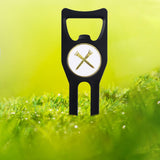 Maxbell Divot Repair Fork Exercise Groove Cleaner Golf Too Golf Accessories Golf Fork black