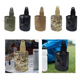 Maxbell Belt Pouch Water Bottle Bag Mesh Drawstring Bag for Fishing Motorbike Hiking Green