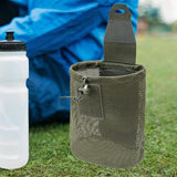 Maxbell Belt Pouch Water Bottle Bag Mesh Drawstring Bag for Fishing Motorbike Hiking Green