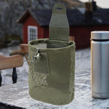 Maxbell Belt Pouch Water Bottle Bag Mesh Drawstring Bag for Fishing Motorbike Hiking Green