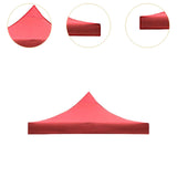 Maxbell Tent Top Cover Oxford Cloth Canopy Cover Only for Picnic Garden Patio 2.9mx2.9m Red