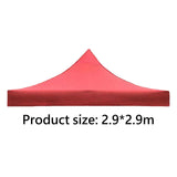 Maxbell Tent Top Cover Oxford Cloth Canopy Cover Only for Picnic Garden Patio 2.9mx2.9m Red