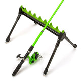 Maxbell Fishing Rod Rack Save Space Practical Display Stand for Garage Vehicle Truck 8holes 45x40x31cm
